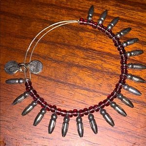 Alex and Ani silver bullet beaded bangle 💟